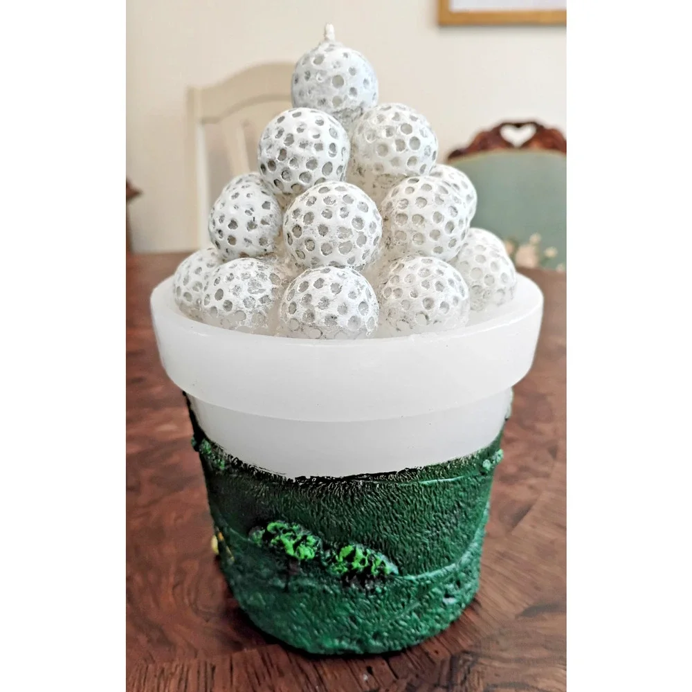 Novelty Golf Figural Wax Candle Sculpted Bag Clubs Balls Gift Sports Decor
